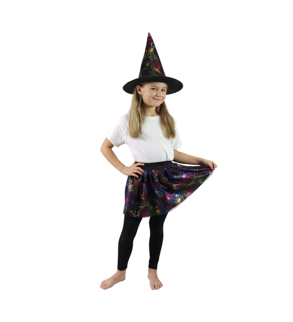 Dětská sukně- pro čarodějky - pavučinky