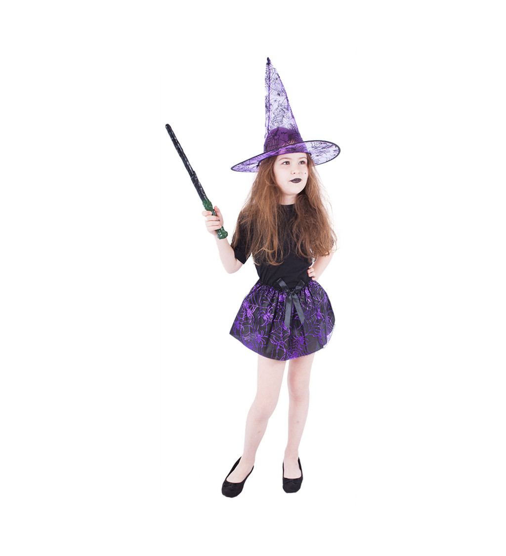 Sukně a klobouk - čarodějnice pro dívky