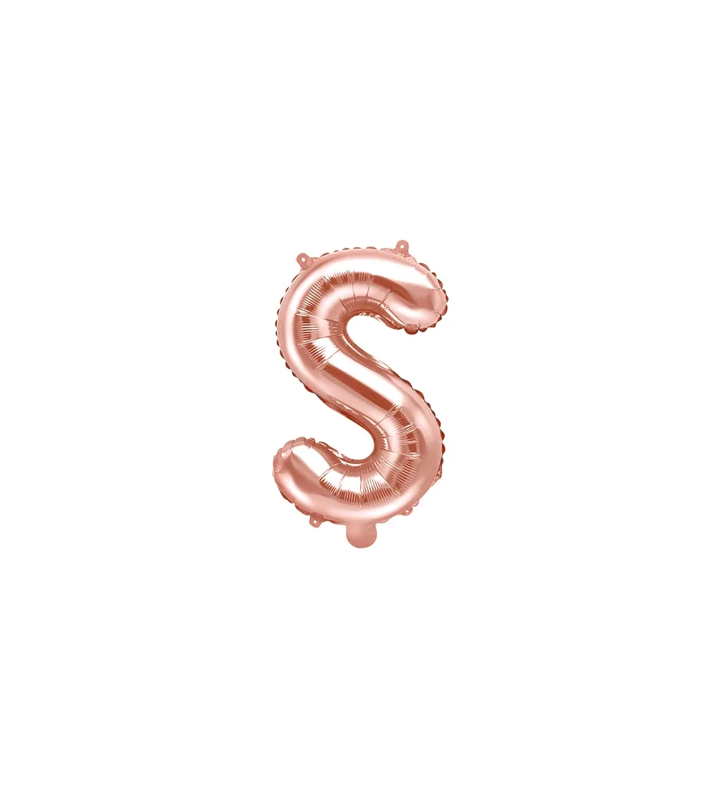 Růžovo-zlatý mini balónek S