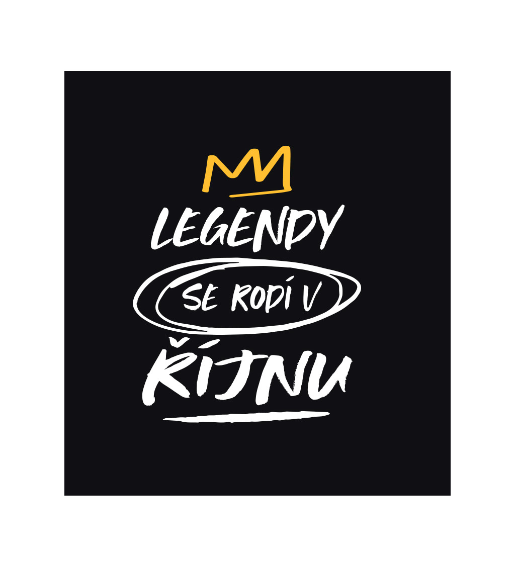 Pánské triko černé - Legendy se rodí v říjnu