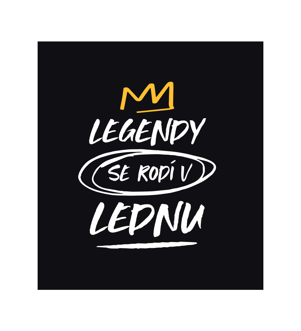 Dámské triko černé - Legendy se rodí v lednu