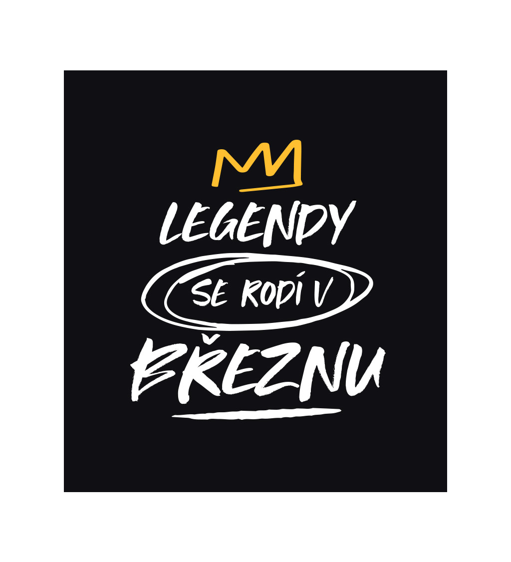 Dámské triko černé - Legendy se rodí v březnu