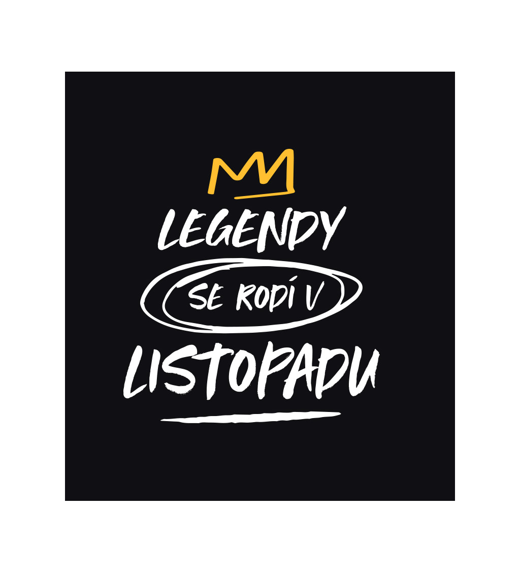 Dámské triko černé - Legendy se rodí v listopadu