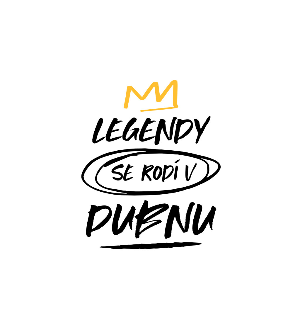 Pánské triko bílé - Legendy se rodí v dubnu