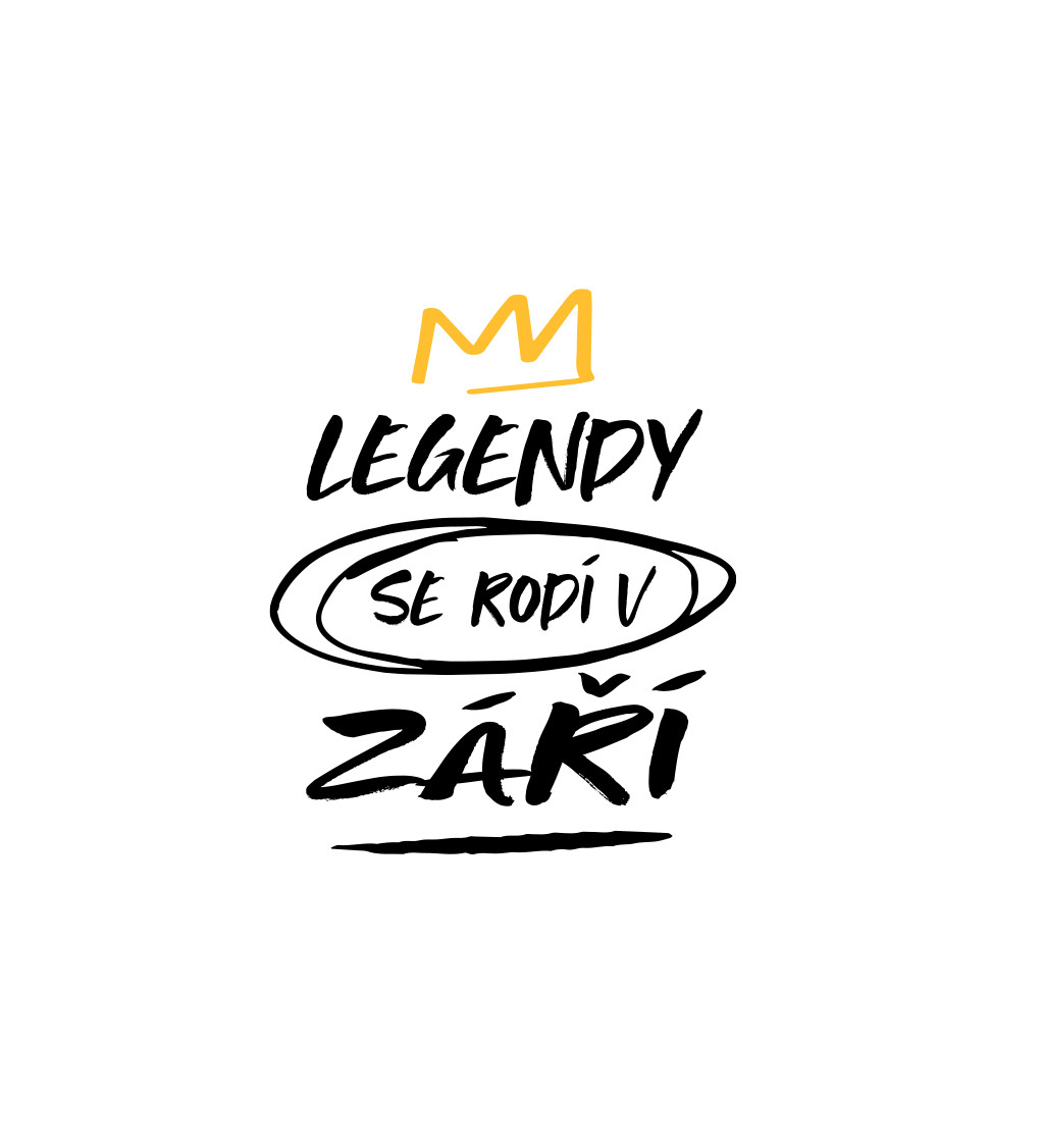 Dámské triko bílé - Legendy se rodí v září