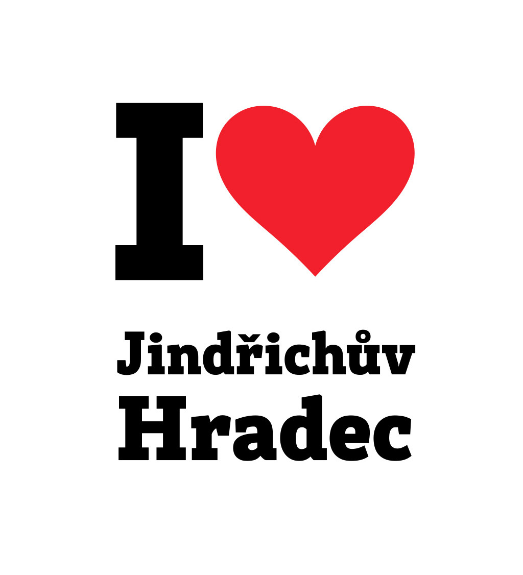 Dámské triko bílé - I love Jindřichův Hradec