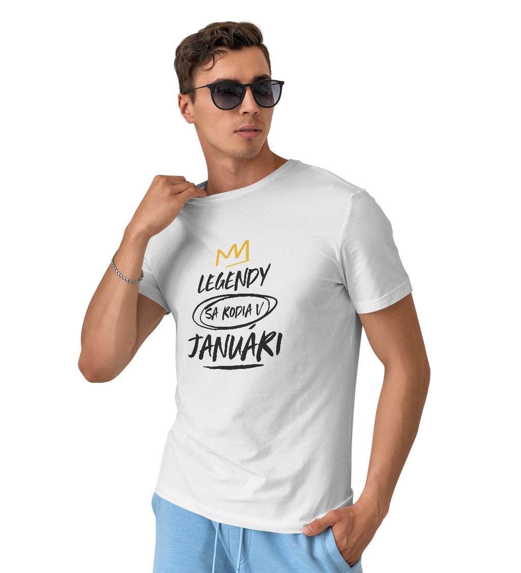 Pánské tričko bílé - Legendy v januári