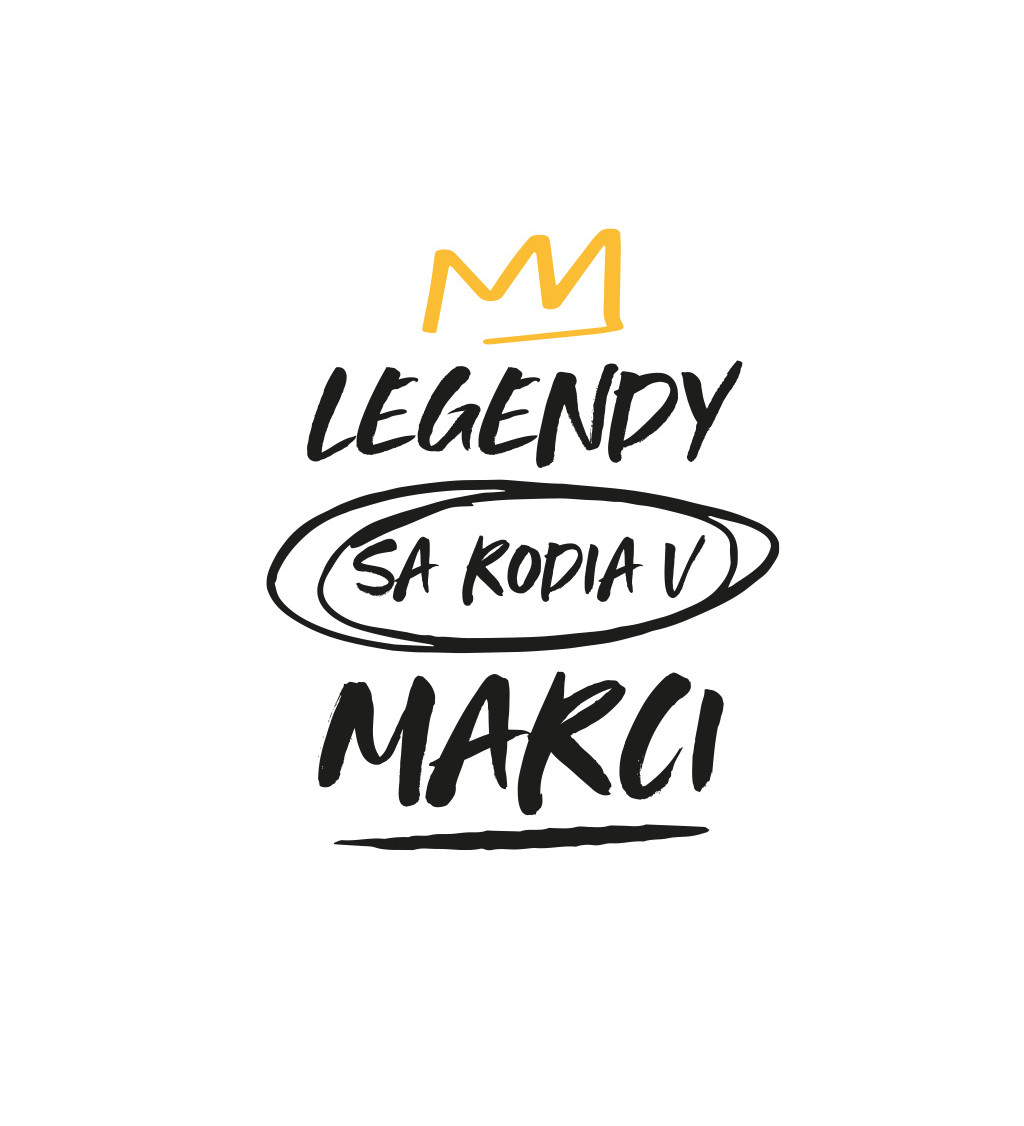 Dámské tričko bílé - Legendy v marci