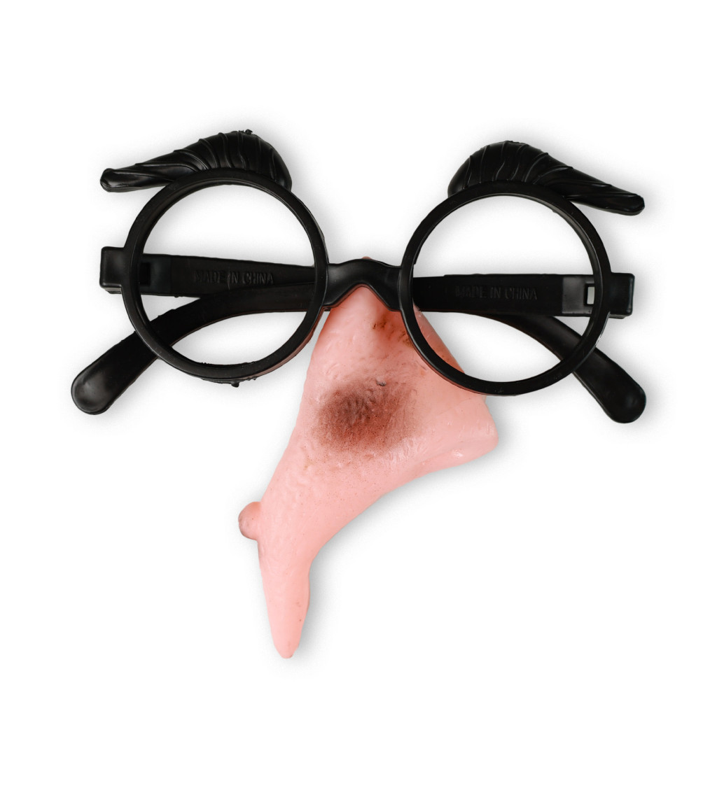 Gumový nos a čarodějnické brýle