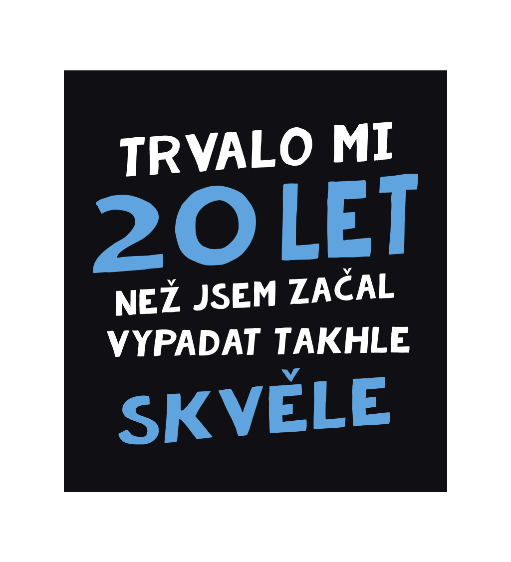 Pánské triko černé - Trvalo mi 20 let