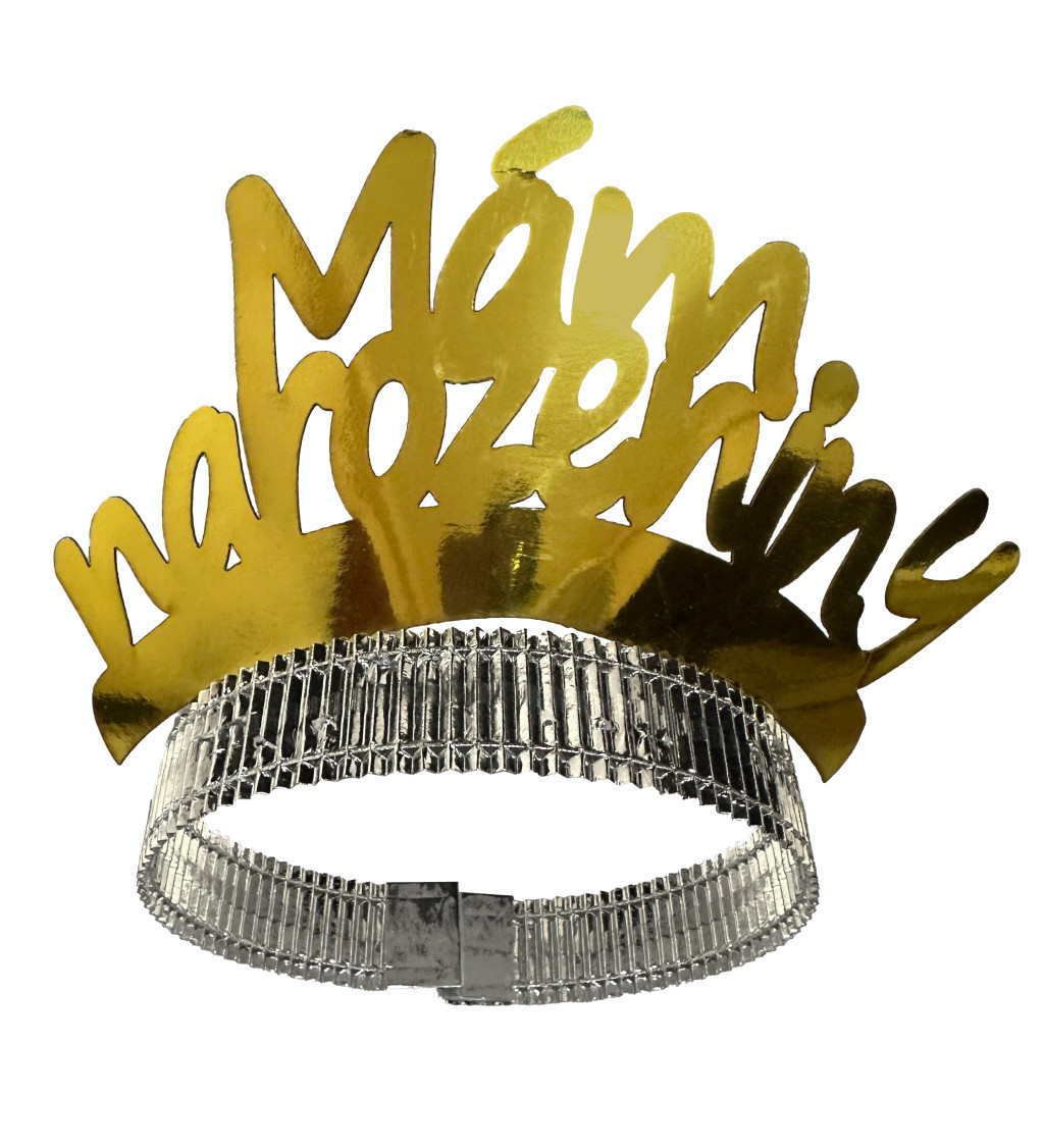 Narozeninová čelenka - zlatá