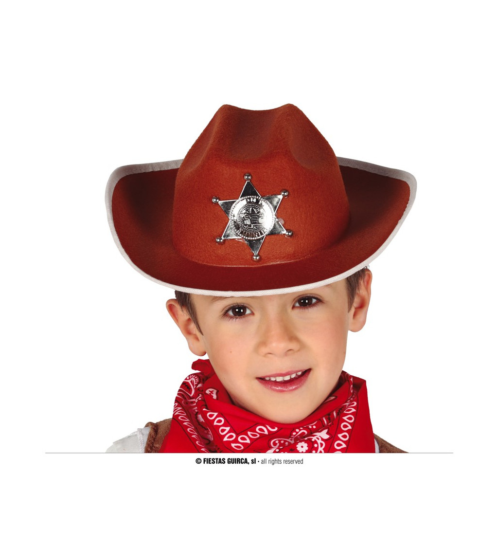 Dětský černý šerifský klobouk