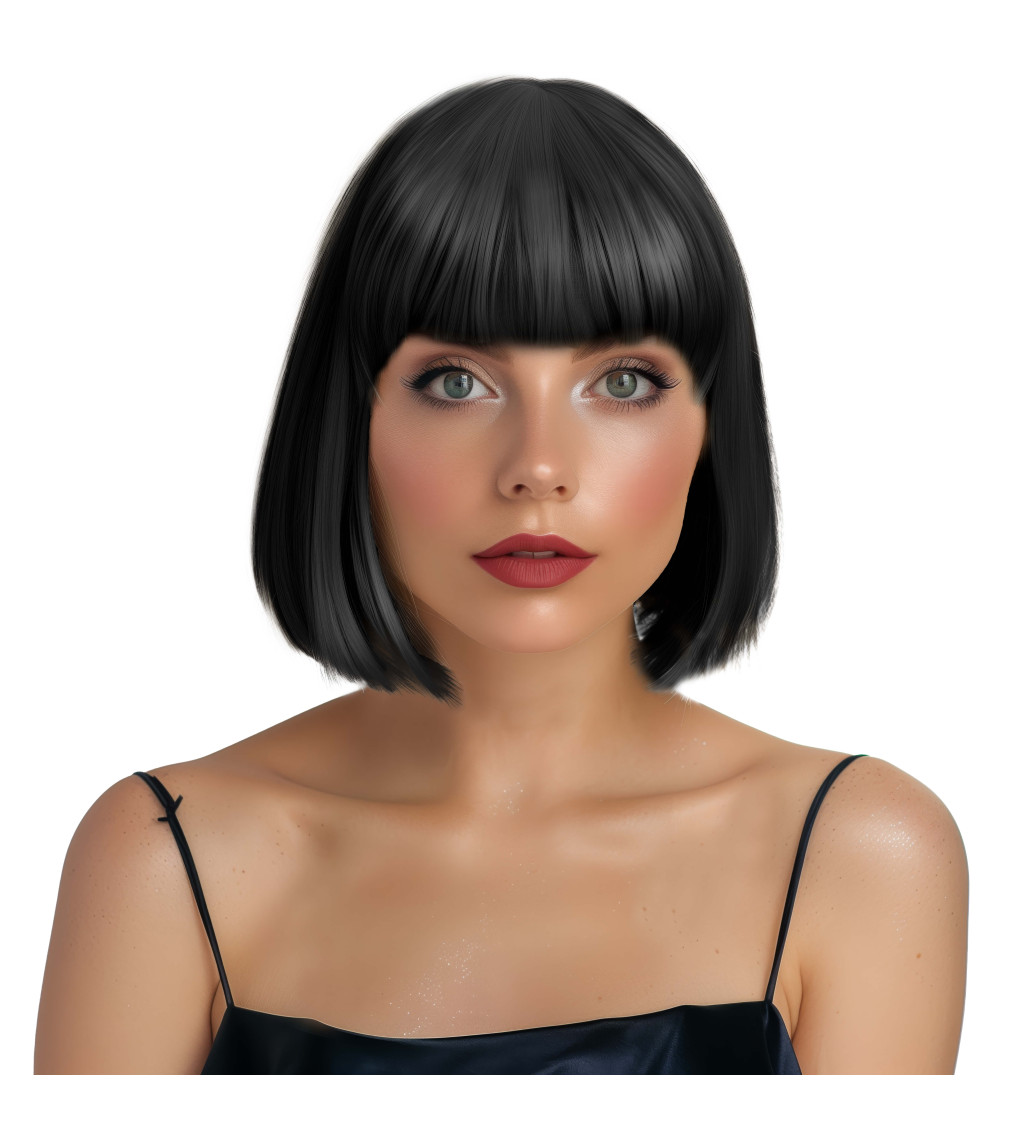 Paruka - mikádo, černá