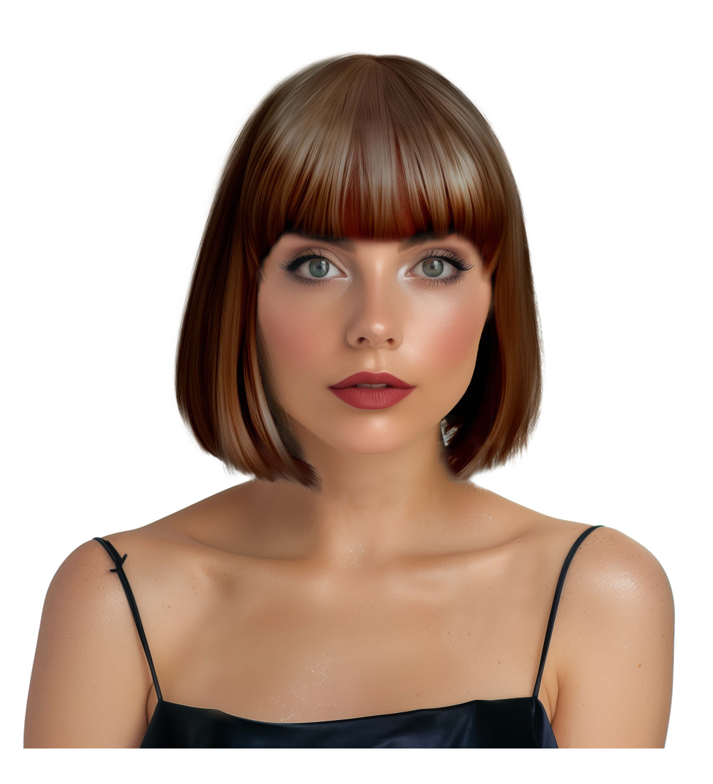 Paruka - mikádo, hnědá