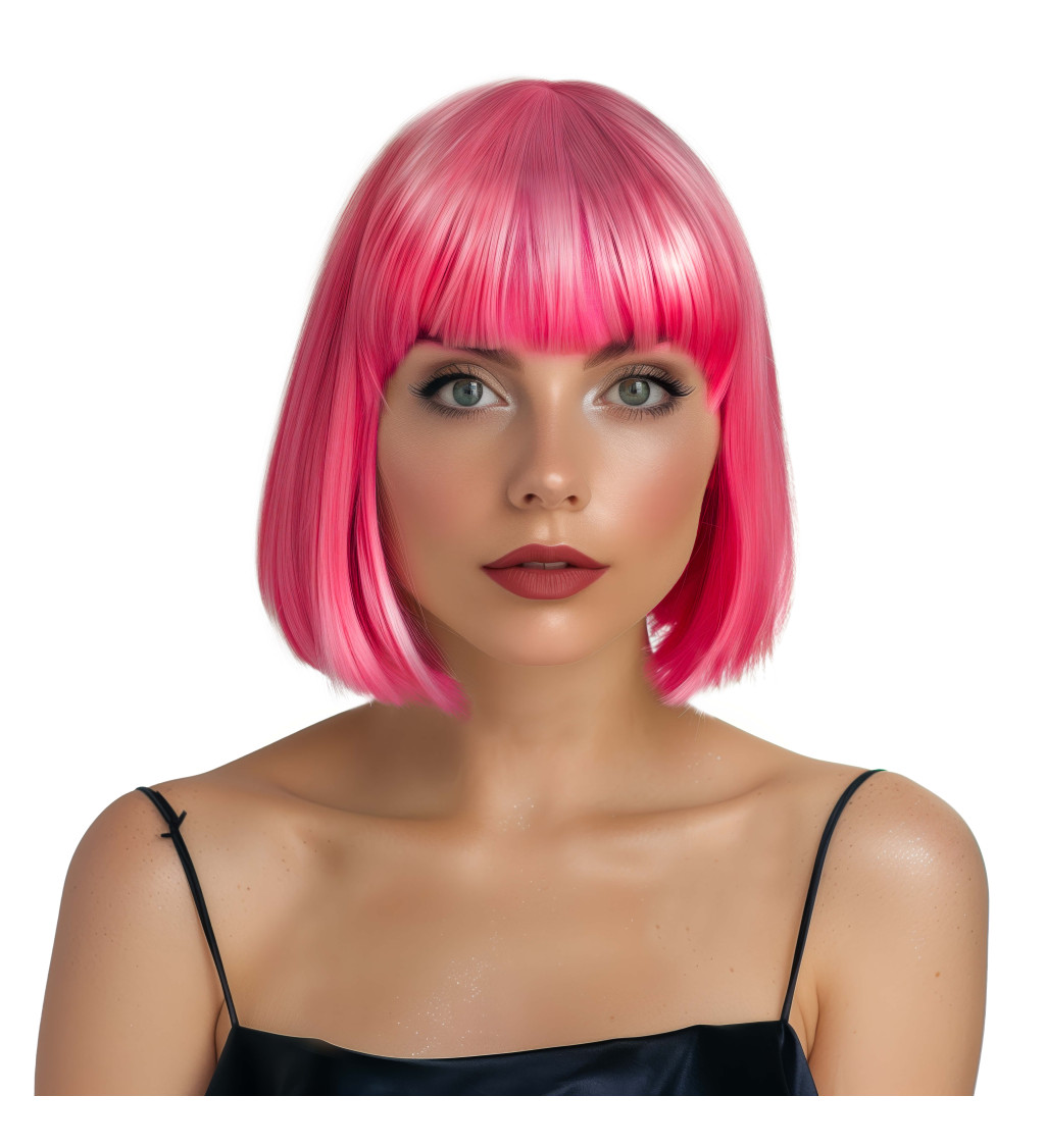 Paruka - mikádo, růžová