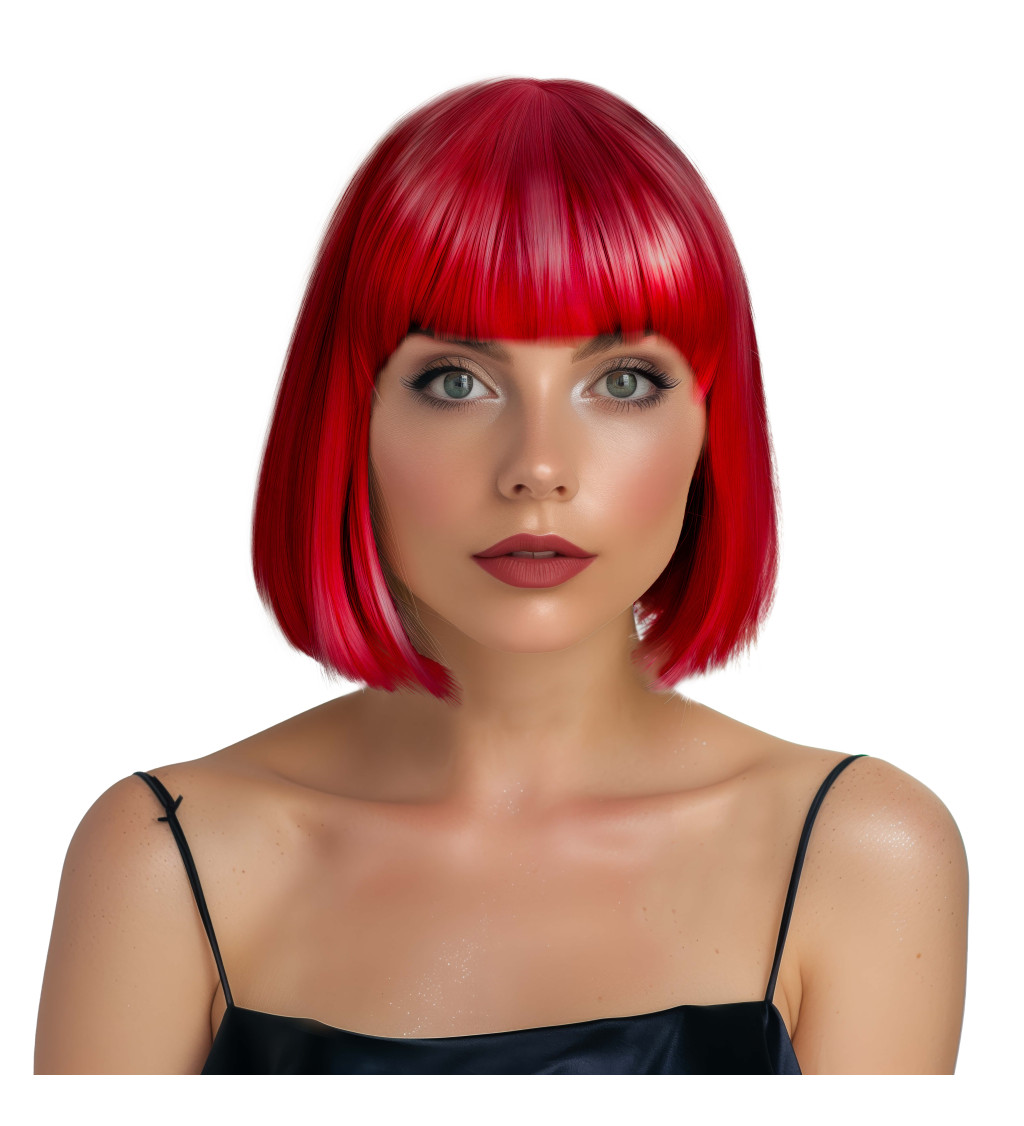 Paruka - mikádo, červená