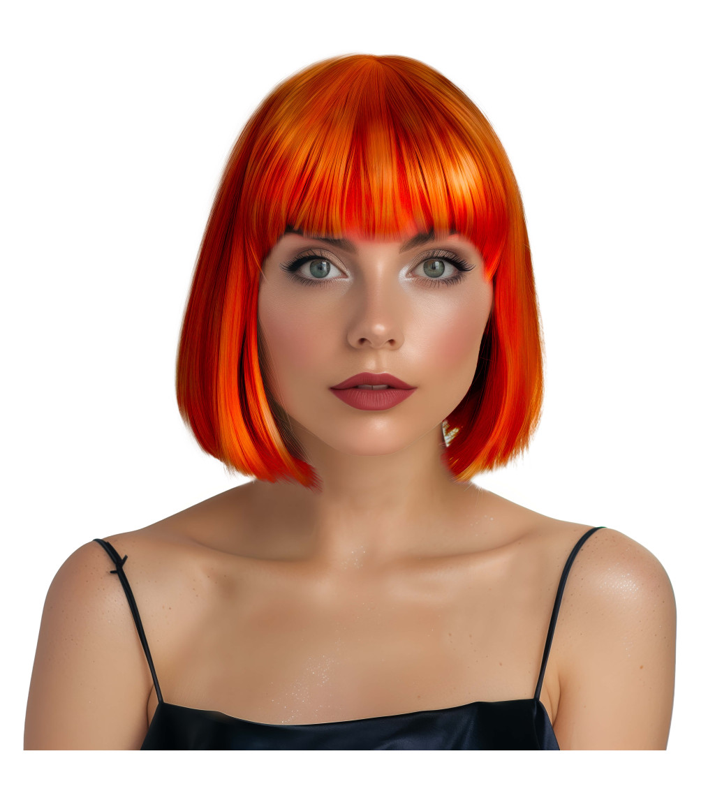 Paruka - mikádo, oranžová