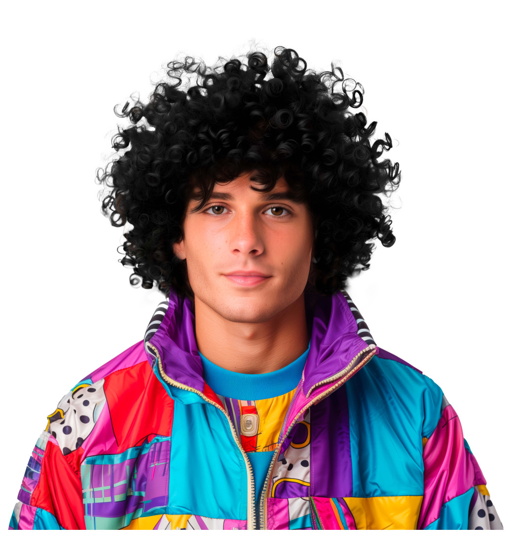 Paruka - afro, černá