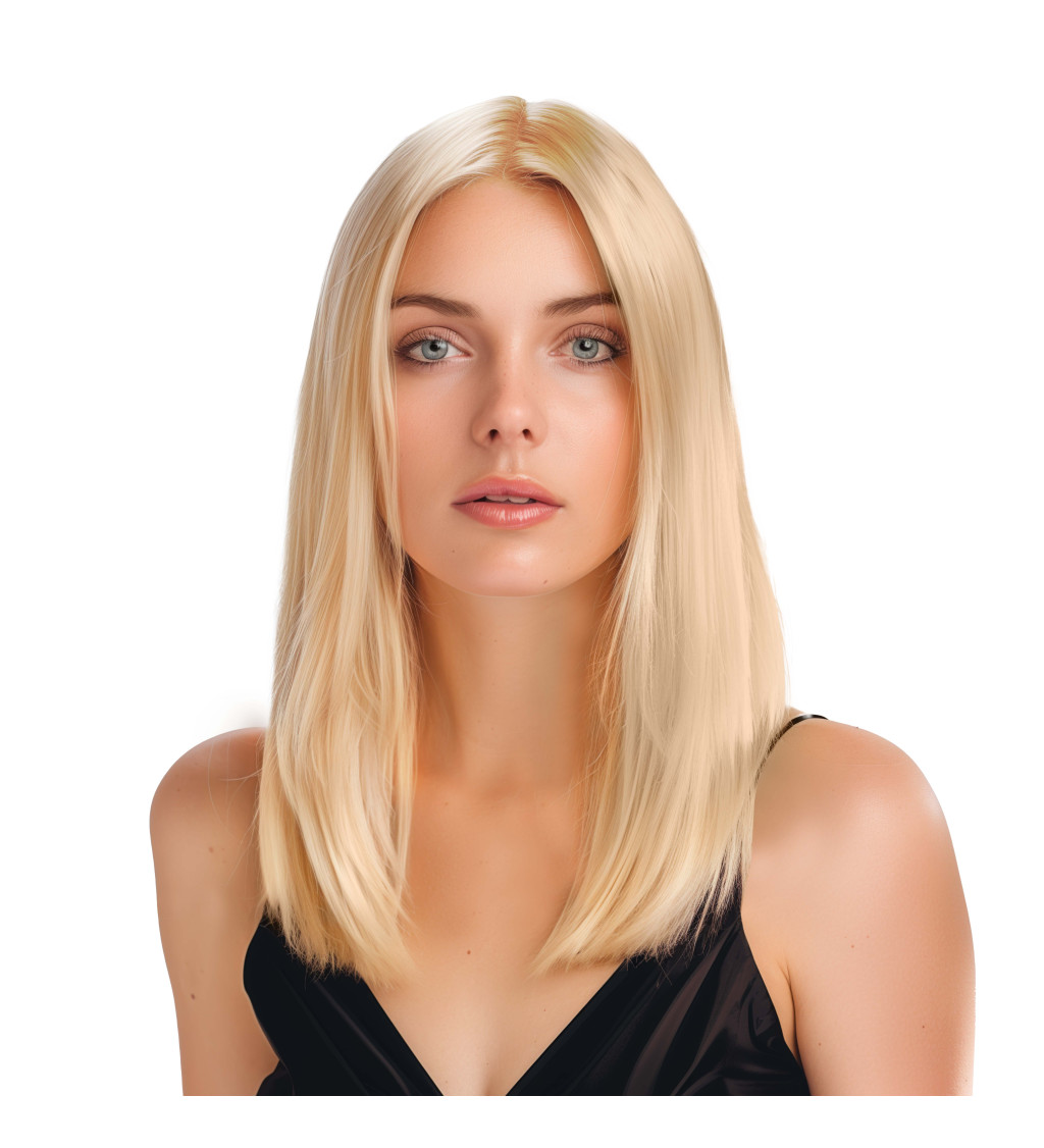 Paruka - rovná bez ofiny, blond