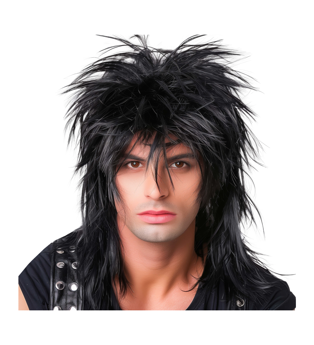 Paruka - 80. léta rocker, černá