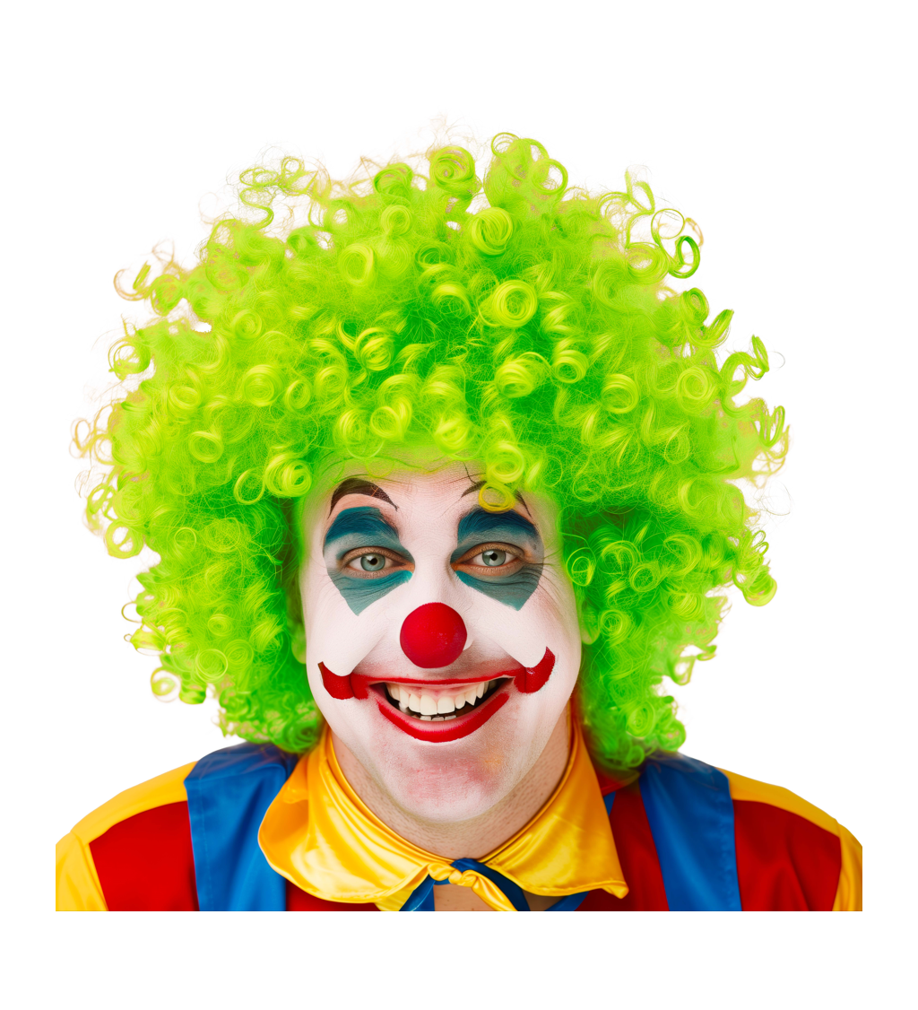 Paruka - afro, zelená