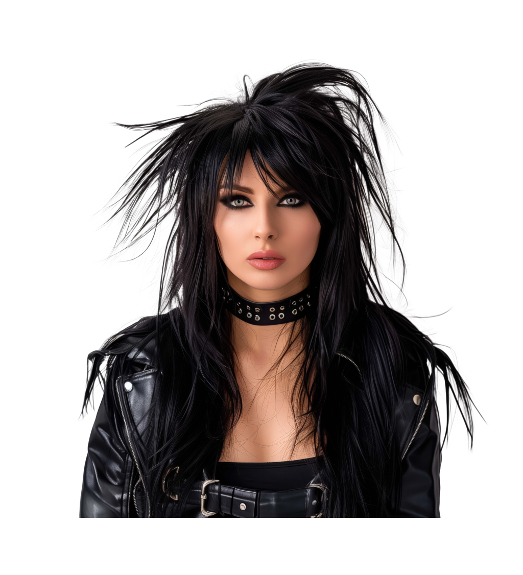 Paruka - rock diva, černá