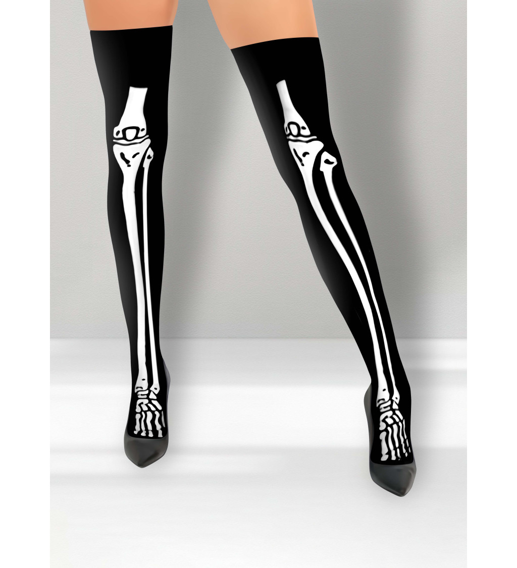 Punčochy s potiskem - kostry