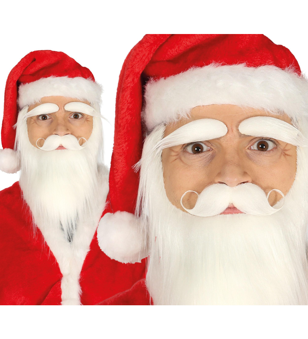 Sada - bílé vousy, knír, obočí