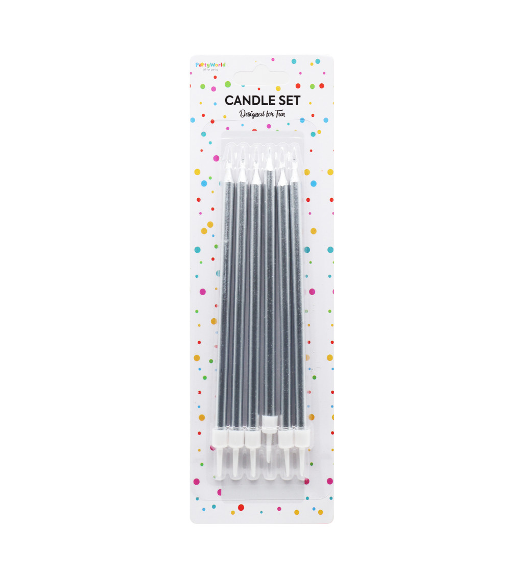 Narozeninové svíčky - stříbré 11 cm