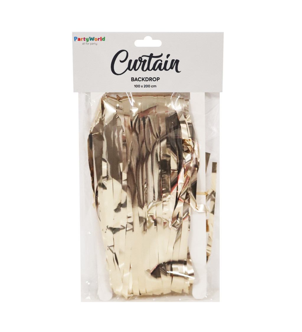 Party závěs fóliový - zlatý