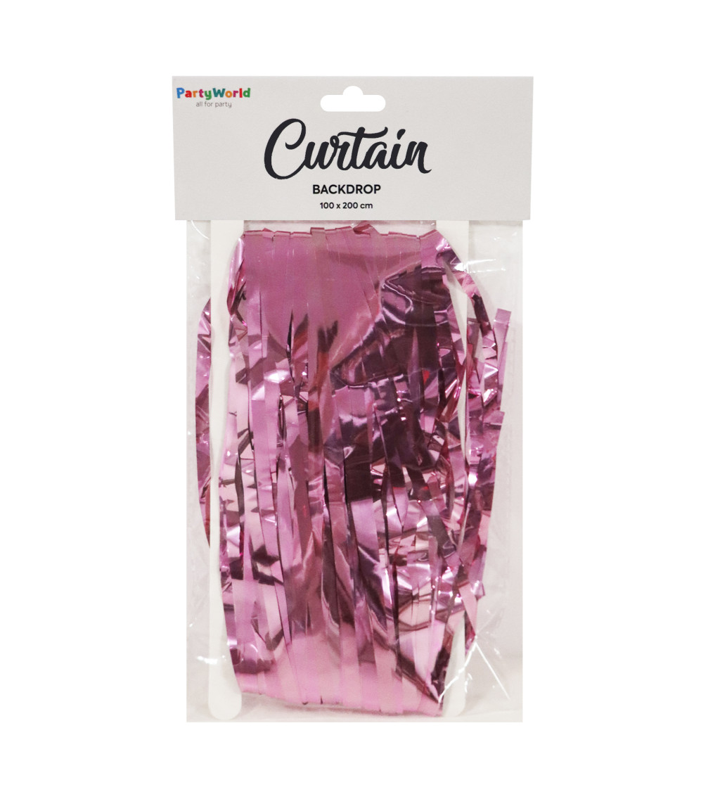 Party závěs fóliový - růžový