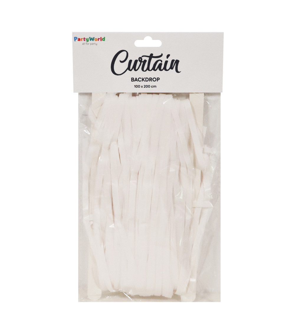 Party závěs fóliový - bílý