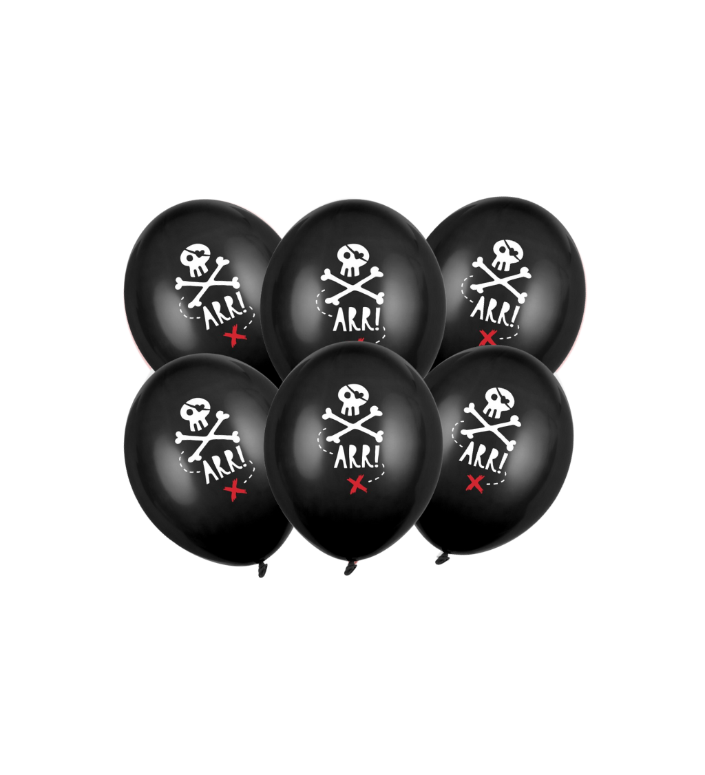 Černé pirátské balónky