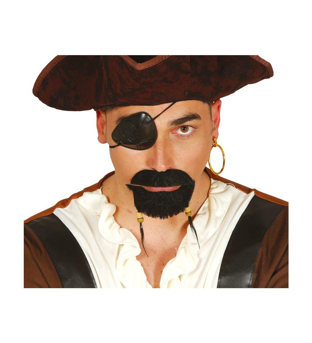 Pirátská - páska na oko a náušnice
