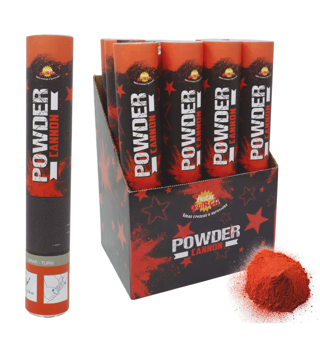 Konfety kanón - 30 cm s 30 g oranžového prášku