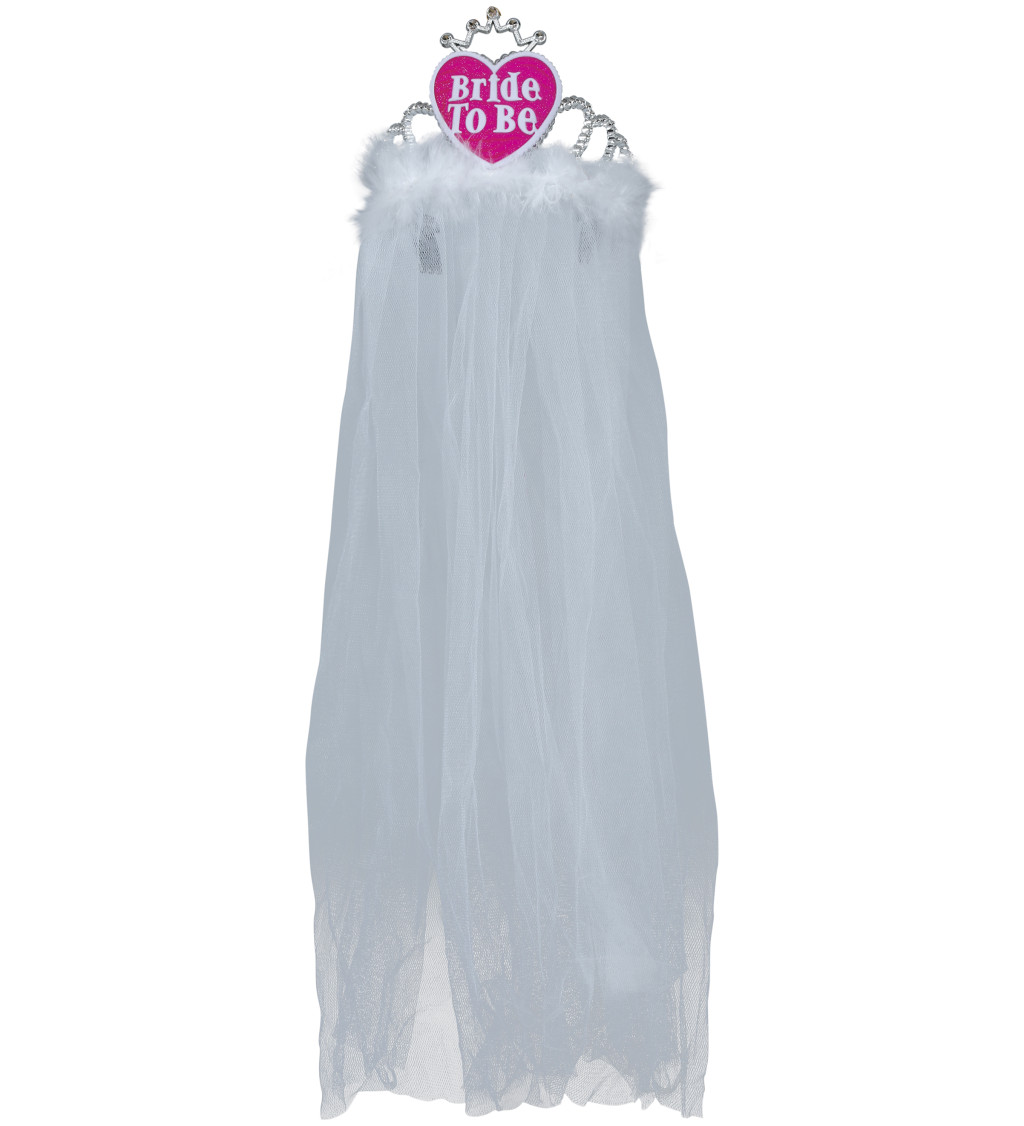 Svatební závoj se srdíčkovou tiárou