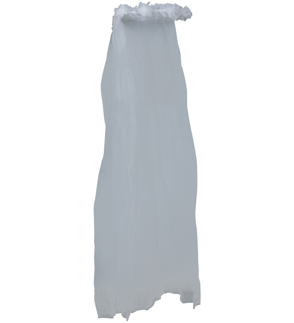 Svatební závoj s květinovou korunkou