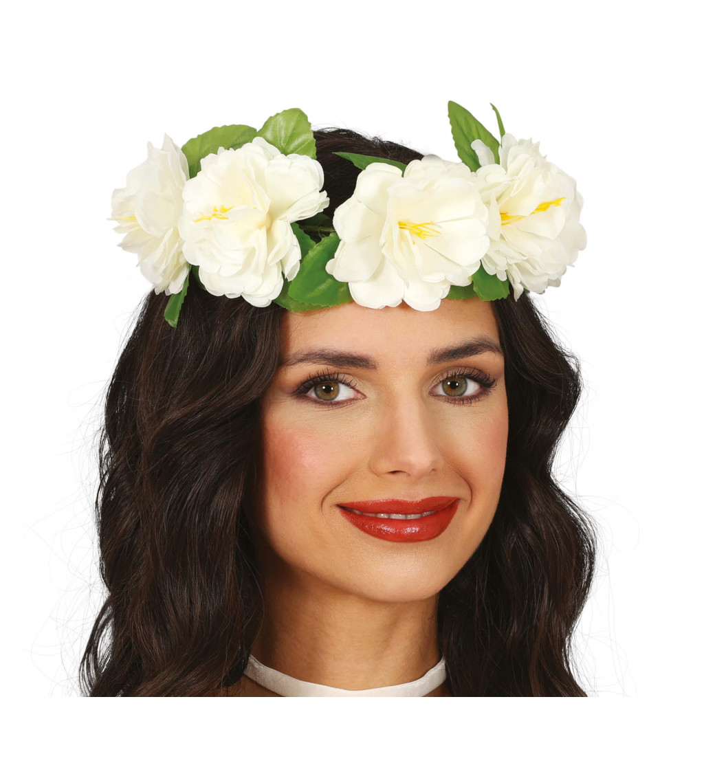 Věneček z bílých květin