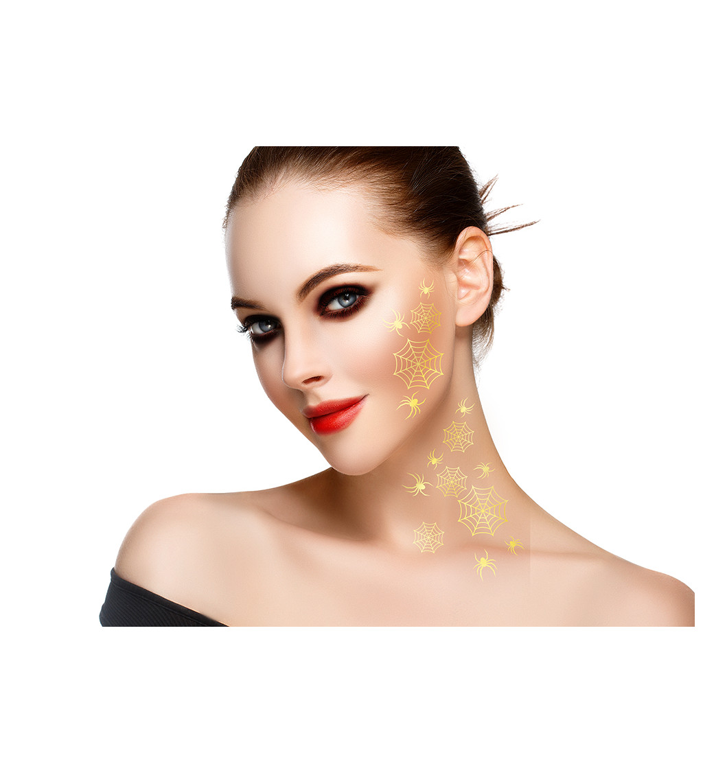zlaté halloweenské tetovací archy