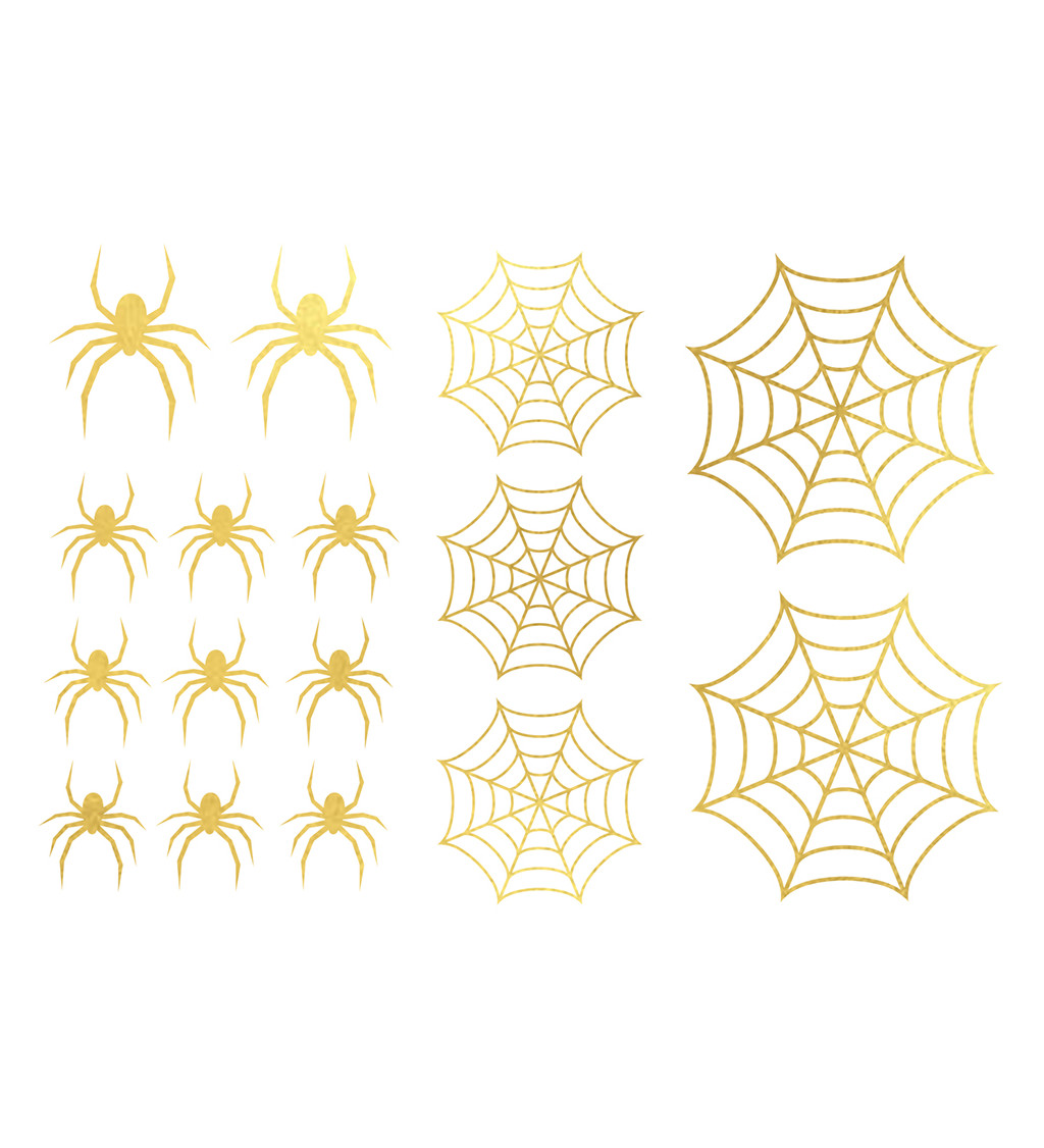 zlaté halloweenské tetovací archy