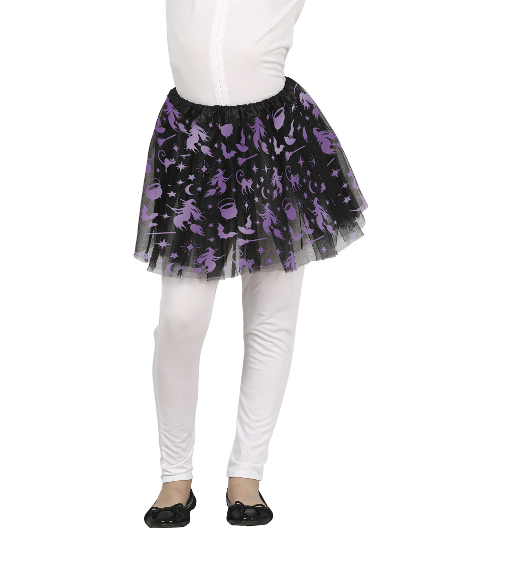 Čarodějnická tylová sukně pro děti