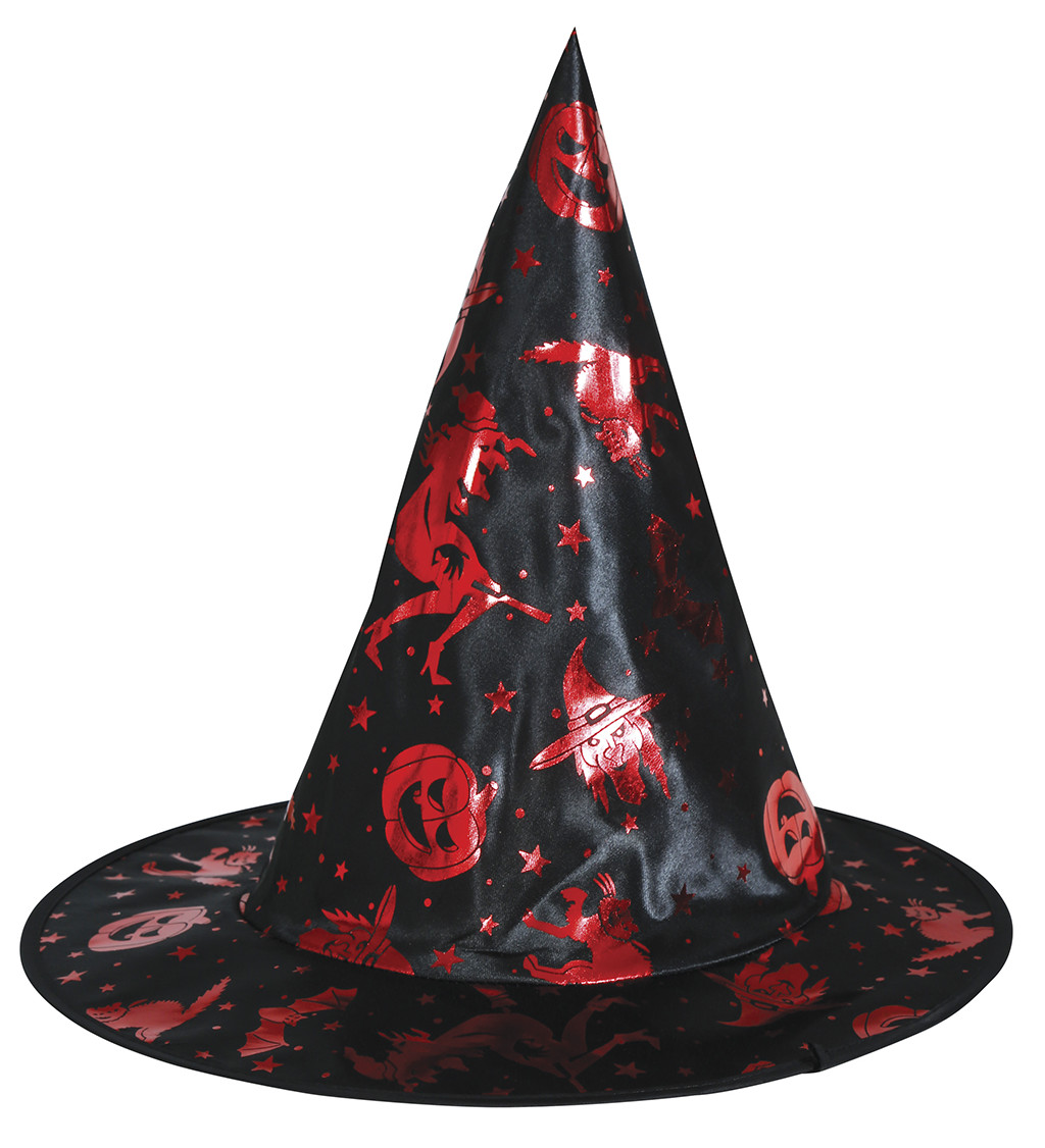 Sada - čarodějnice černo-červená pro děti