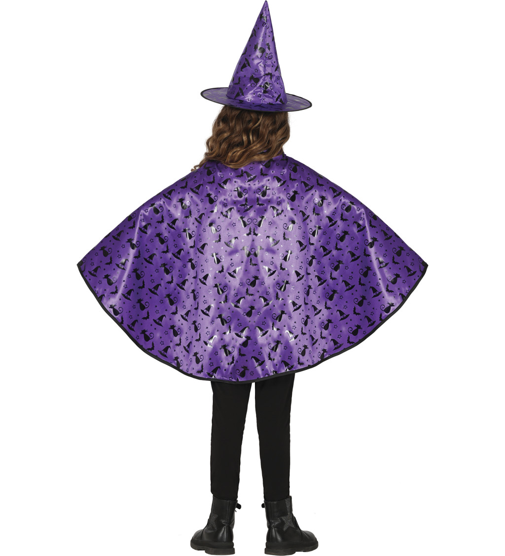 Sada čarodějnice - fialová pro děti