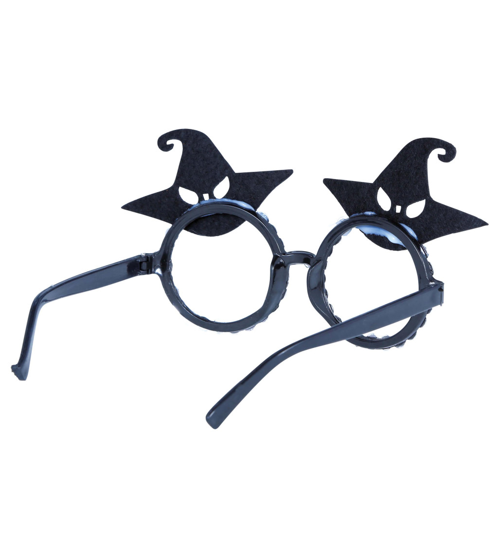 Třpytivé brýle - s čarodějnickým kloboukem