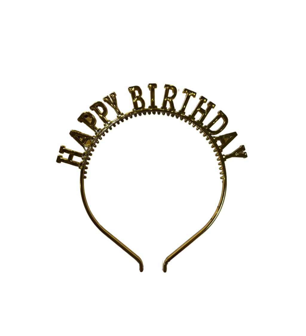 Narozeninová čelenka - zlatá