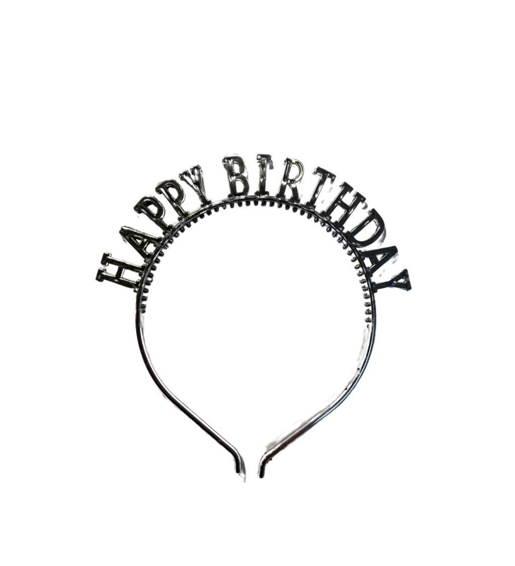 Narozeninová čelenka - stříbrná