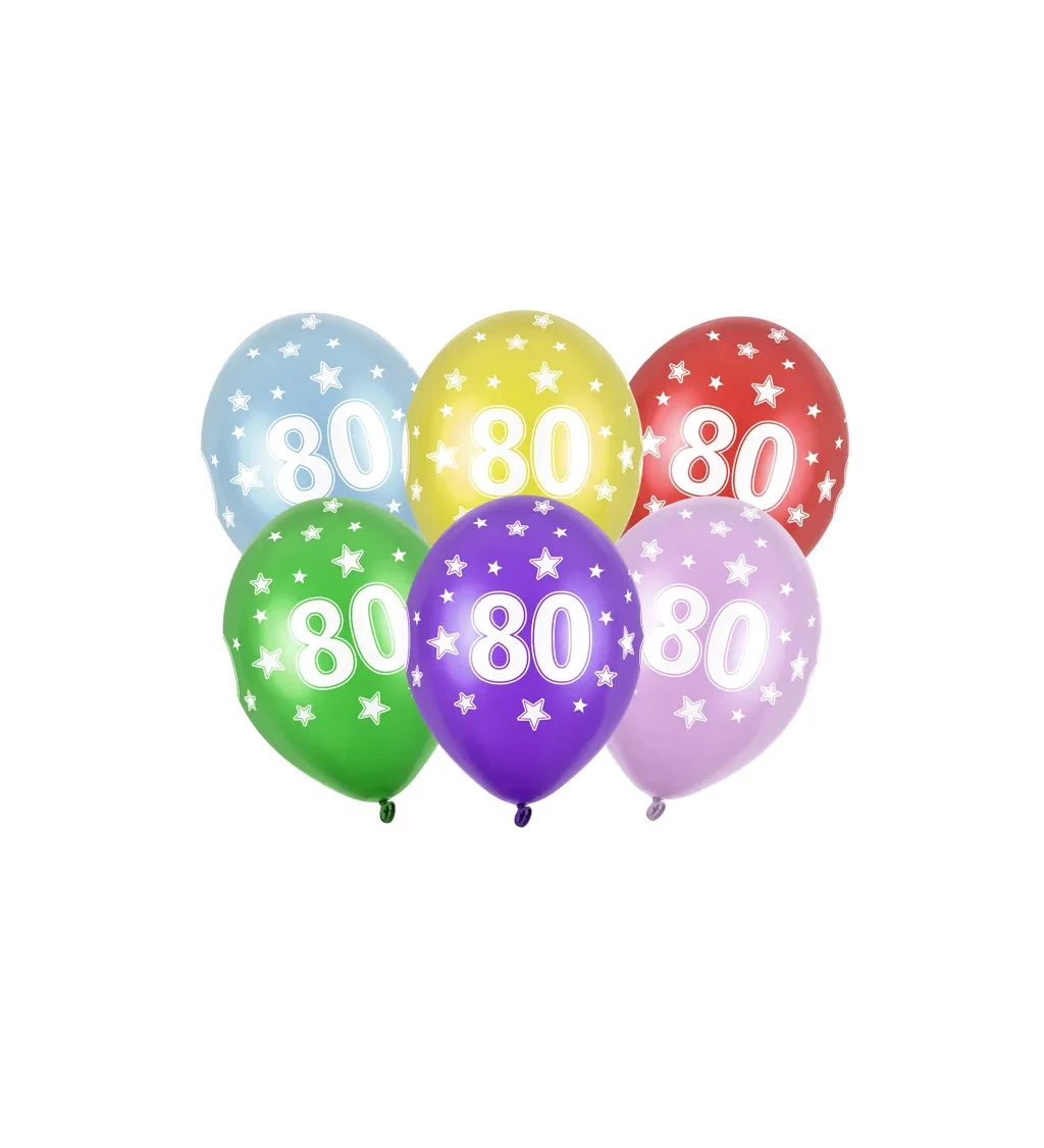 Barevný balónek 80 - 6 ks
