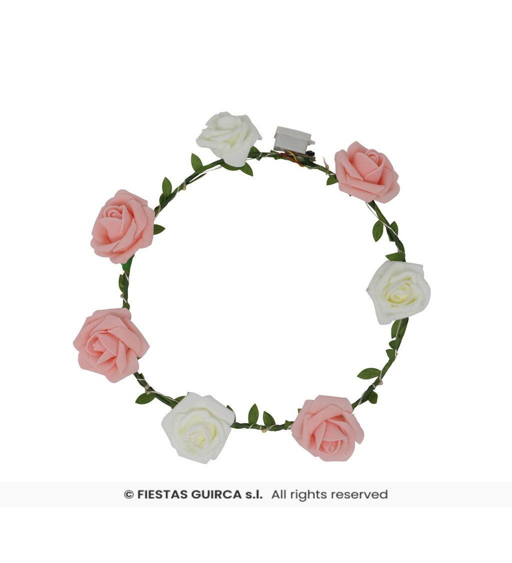 Květinová čelenka, svítící