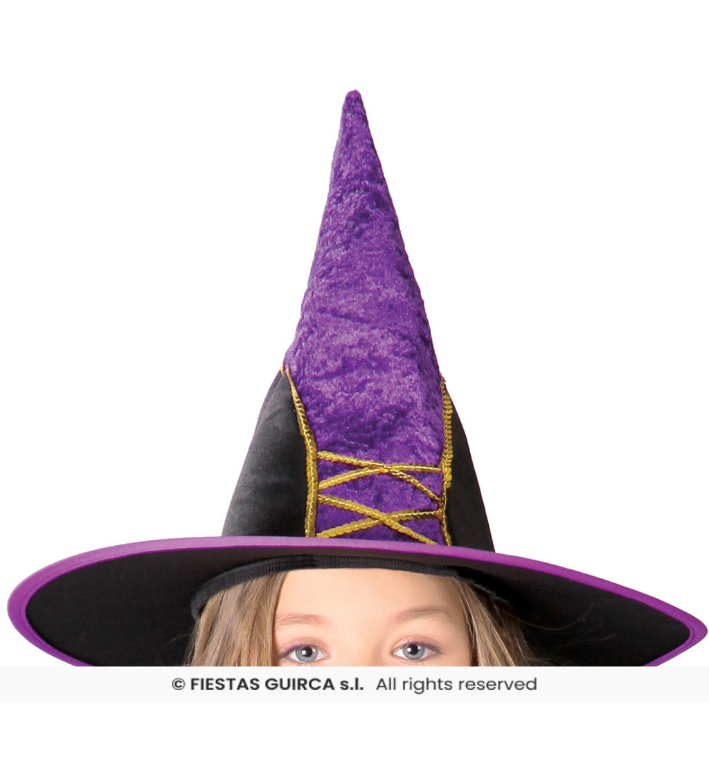 Dětský kostým - Fialová čarodějka