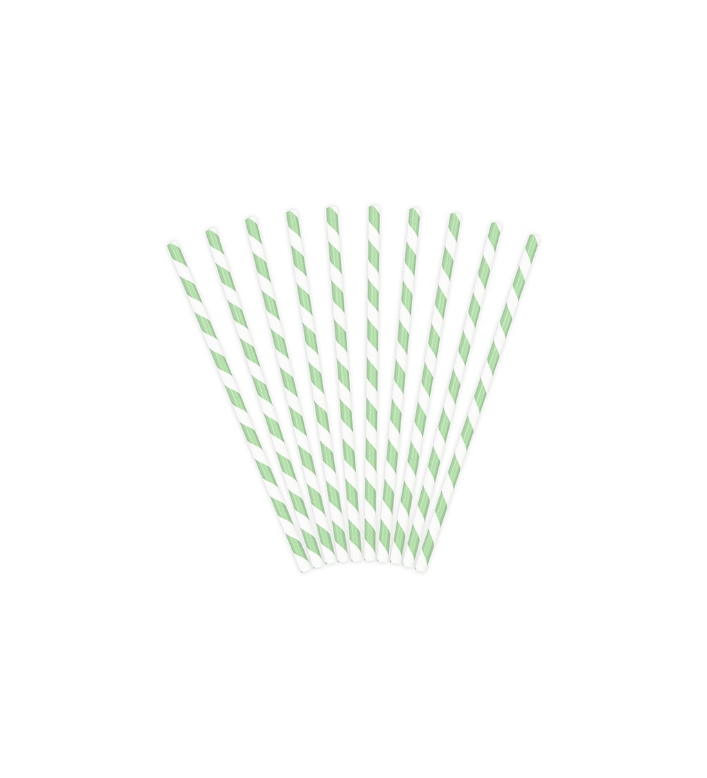 Brčka s peprmintovými proužky - bílá